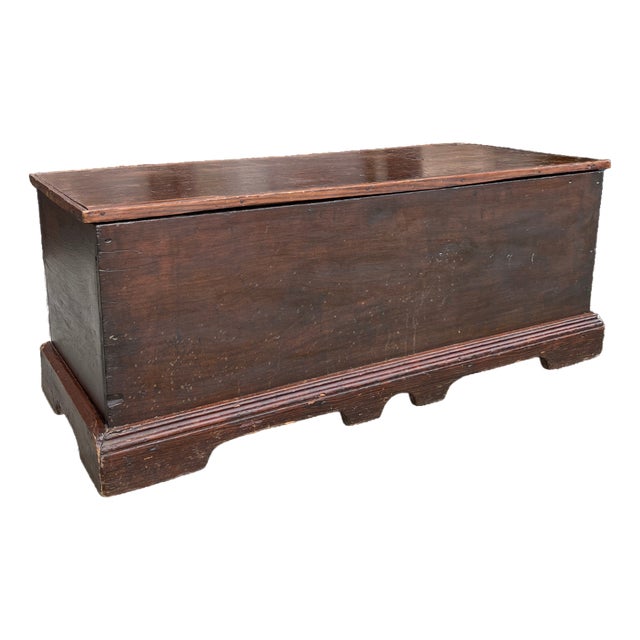 Early 20th Century English Oak Trunk For Sale