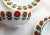 Set of 6 coffee or tea cups, with the 6 matching saucers In fine porcelain of white Limoges 1970 ', with decoration of...