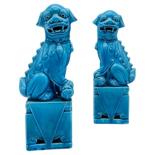 Chinese Fu Dog Incense Holders, 20th Century, Set of 2 For Sale