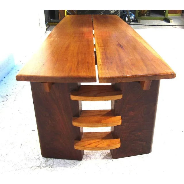 Mid-Century Modern Mid-Century Maple and Walnut Coffee Table For Sale - Image 3 of 9