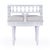 Wood Hathaway 22.5 in. W Oval Upholstered and Wood Traditional Vanity Seat, Cottage White For Sale - Image 7 of 9