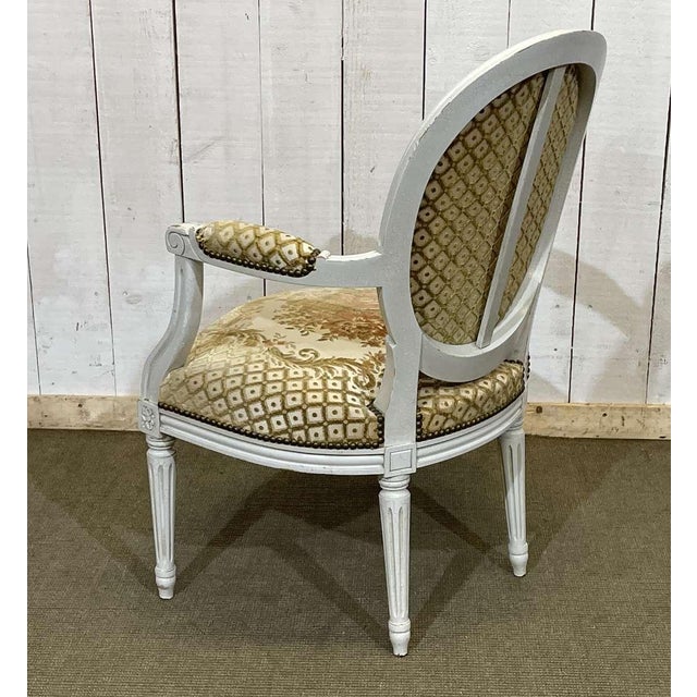 Louis XVI Cabriolet Armchair, 1970s For Sale - Image 10 of 13