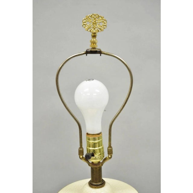 Ceramic Vintage Oriental Porcelain Hexagonal Flower Decorated Ginger Jar Table Lamp For Sale - Image 7 of 12