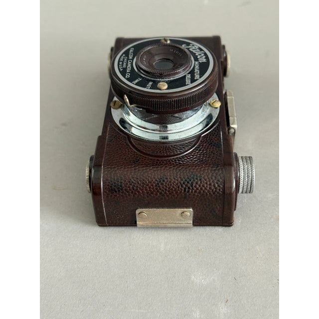 Plastic Vintage Falcon 1947 Brown Bakelite Miniature Camera Chicago For Sale - Image 7 of 9