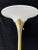 Mid-Century Stiffel Solid Brass Tulip Torchiere Floor Lamp with Milk Glass Diffuser – Lotus Base, Made in Chicago Elevate...