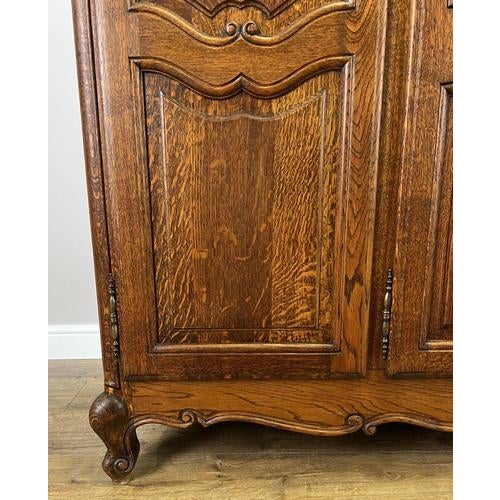 Vintage French Louis XVI Style Wardrobe in Oak For Sale - Image 9 of 15
