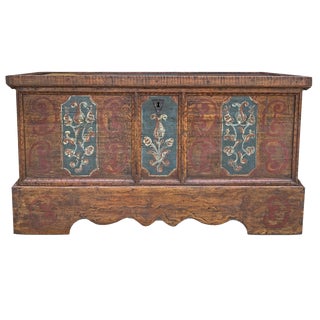 18th Century Tyrolean Painted Chest For Sale