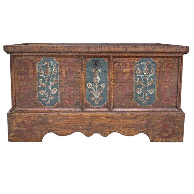 18th Century Tyrolean Painted Chest For Sale