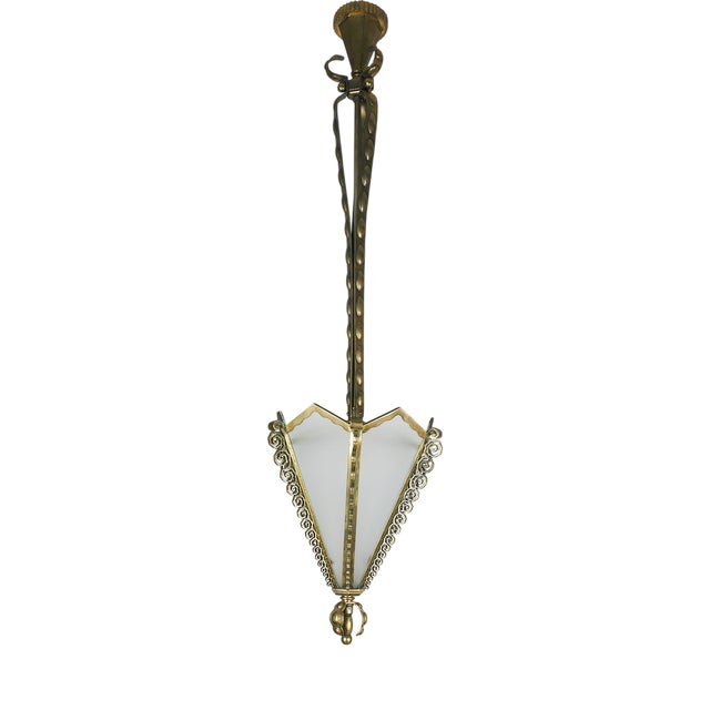 Art Deco Gilded Bronze Lantern in the style of Paolo Buffa For Sale
