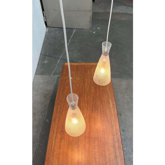 Mid-Century Modern Swirl Glass Pendant Lamps by Aloys Ferdinand Gangkofner for Peill & Putzler, 1950s, Set of 2 For Sale - Image 16 of 18