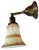 American 1920s Carmel and Whited Cased Glass Sconce on Original Bronzing Holder For Sale - Image 3 of 6