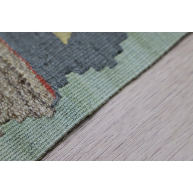 1970s Southwestern Style Handmade Multicolor Oushak Kilim Rug For Sale In Sacramento - Image 6 of 8