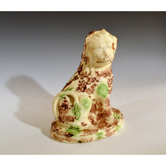 English Creamware Pottery Model of a Seated Lion, With a Whieldon-Type Tortoise-Shell Glaze, Circa 1765-85 For Sale - Image 12 of 12