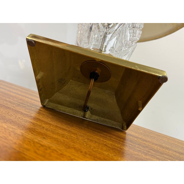 Mid 20th Century Style After Waterford Etched Glass Table Lamp For Sale - Image 12 of 12