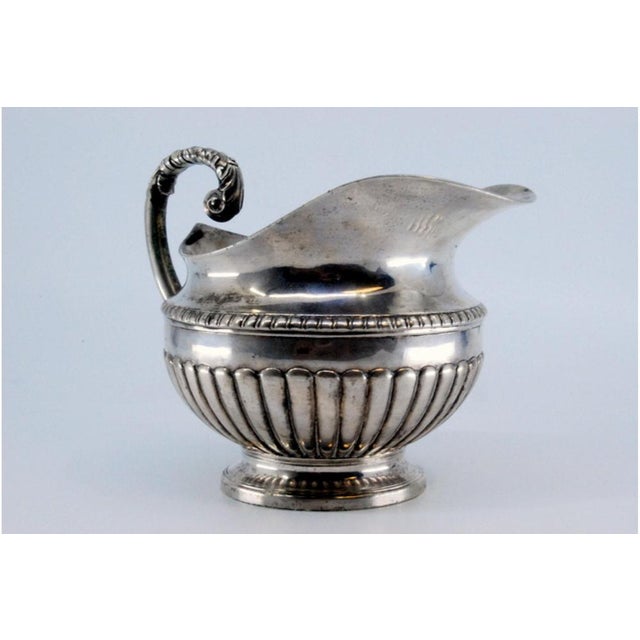 Creamer in Fluted Silver For Sale - Image 10 of 11