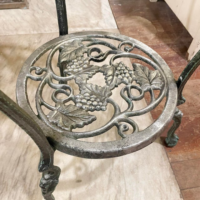 Art Deco 1940s Art Nouveau Metal Plant Stand or End Table For Sale - Image 3 of 5