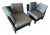 Contemporary Donghia Black and Gray Armchairs, a Pair For Sale