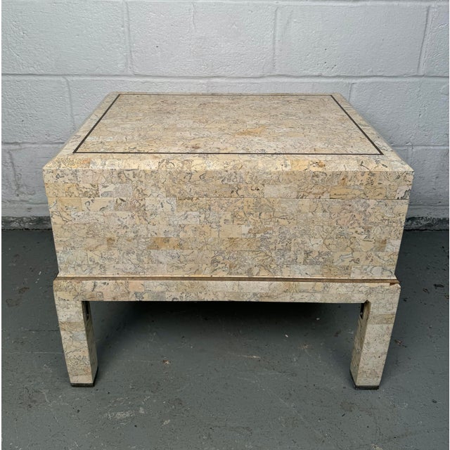 Mid-Century Modern Mid 20th Century Vintage Maitland Smith Tessellated Marble Box For Sale - Image 3 of 12