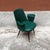 1950s 1950s Vintage Green Leather Armchair For Sale - Image 5 of 6