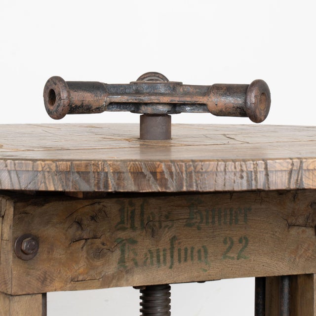 Early 20th Century Wine Tasting Table With Wine Press Base For Sale - Image 10 of 14