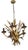 Gold-Plated Tole Wheatsheaf Chandelier by Hans Kögl, 1960s For Sale