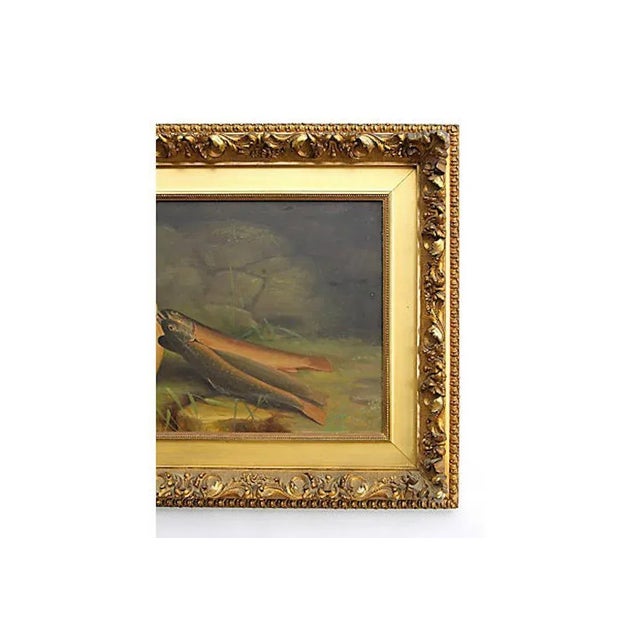 American Late 19th Century G. Albert Knapp Trout Painting For Sale - Image 3 of 11