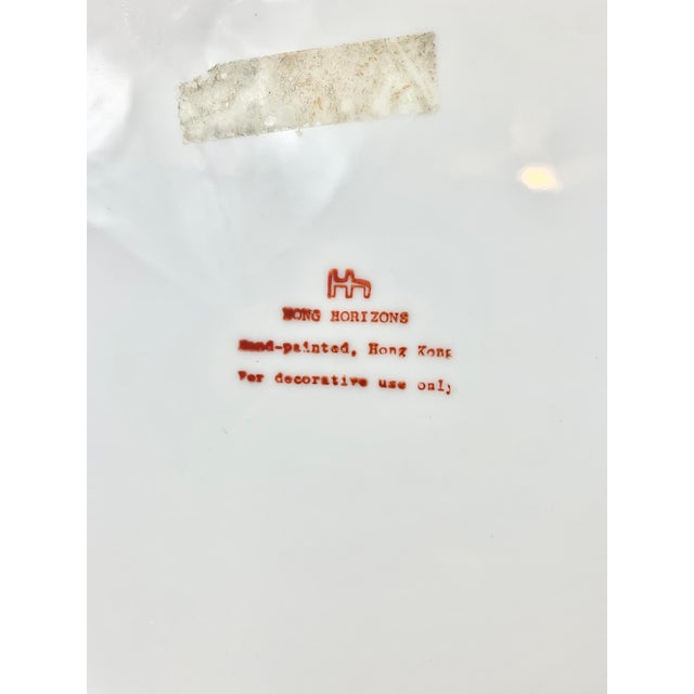 Large Vintage Chinoiserie Decorative Bowl For Sale - Image 10 of 12