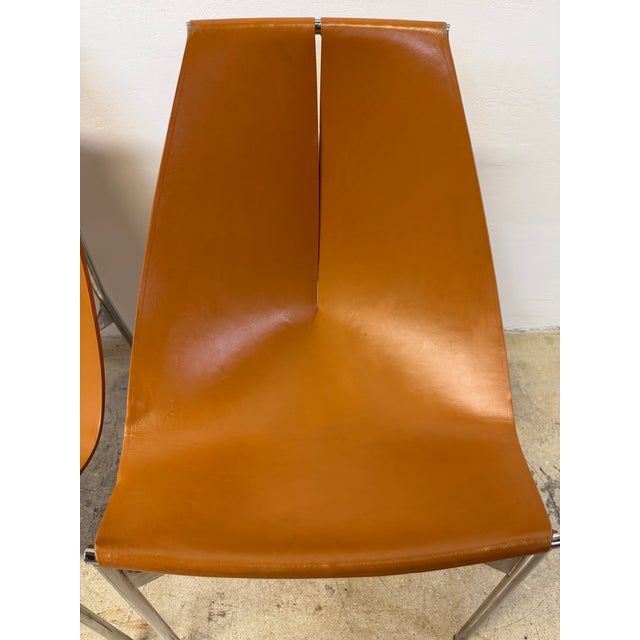 Gordon Guillaumier Leather Sling Lyo Dining Chairs for Frag, Italy - Set of Four For Sale - Image 14 of 17