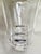 Vintage (1980's) Crystal Vase has an Art Deco Style. Made by Stuben. Clear. Crystal. The Measurements: 5.5" Round x 7.5"H....