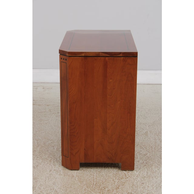 Stickley Cherry 21st Century Two Drawer Inlaid Nightstand For Sale - Image 13 of 17