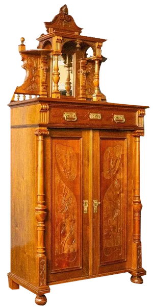 Antique Vertiko Cupboard, 1900s