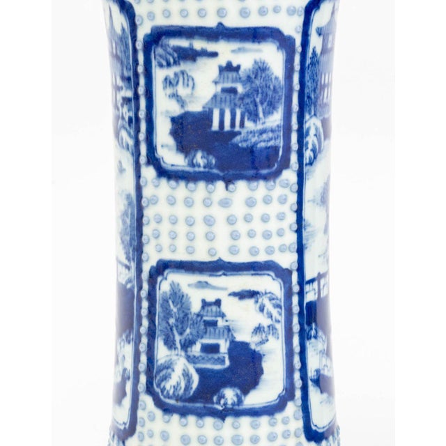 Ceramic Chinese Blue and White Porcelain Vases, Pair For Sale - Image 7 of 9