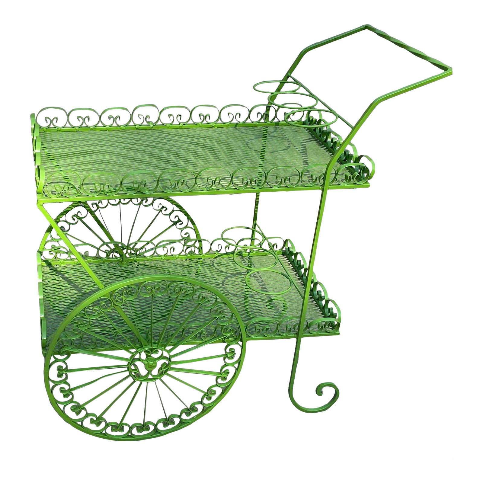 French Metal Garden Bar Cart Plant Stand Chairish