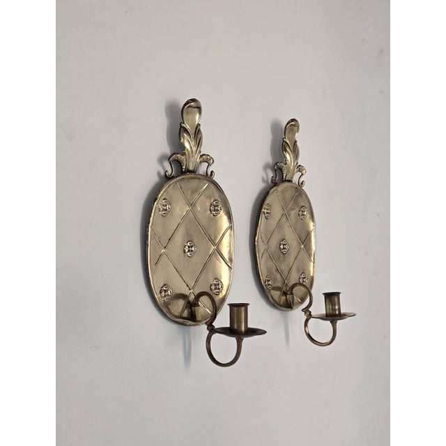 Copper Model 7011 Sconces in Brass by Paavo Tynell, 1930s, Set of 2 For Sale - Image 8 of 15