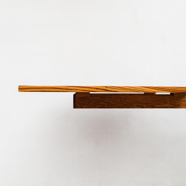1960s Vladimir Kagan Attributed Zebrawood & Glass Extension Dining Table on Chrome Base, Model 6705 For Sale - Image 13 of 14