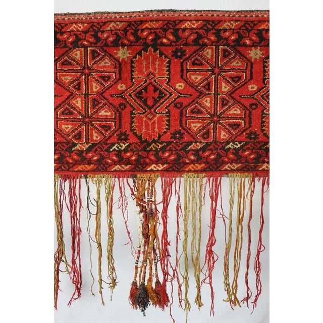 Textile Vintage Hand Knotted Turkmen Wall Hanging, 1930s For Sale - Image 7 of 11