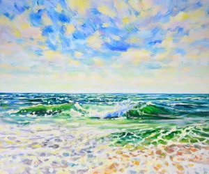Ocean Music. Modern Original Painting. Arts Bound