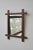 Victorian Antique Walnut Cross-Hatch Framed Mirror With Porcelain + Brass Cabochon Details, Circa Early 20th Century For Sale - Image 3 of 13