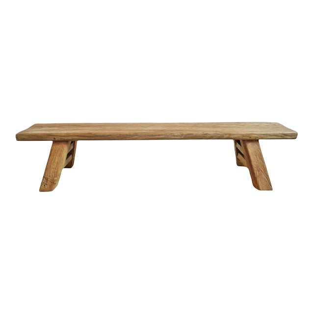 Low Argo Simple Teak Bench For Sale