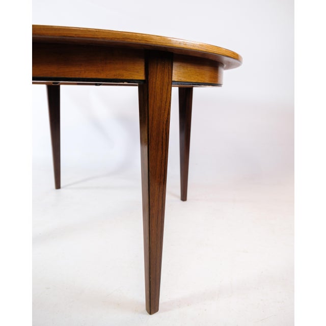 Rosewood Dining Table attributed to Omann Junior, 1960s For Sale - Image 11 of 18