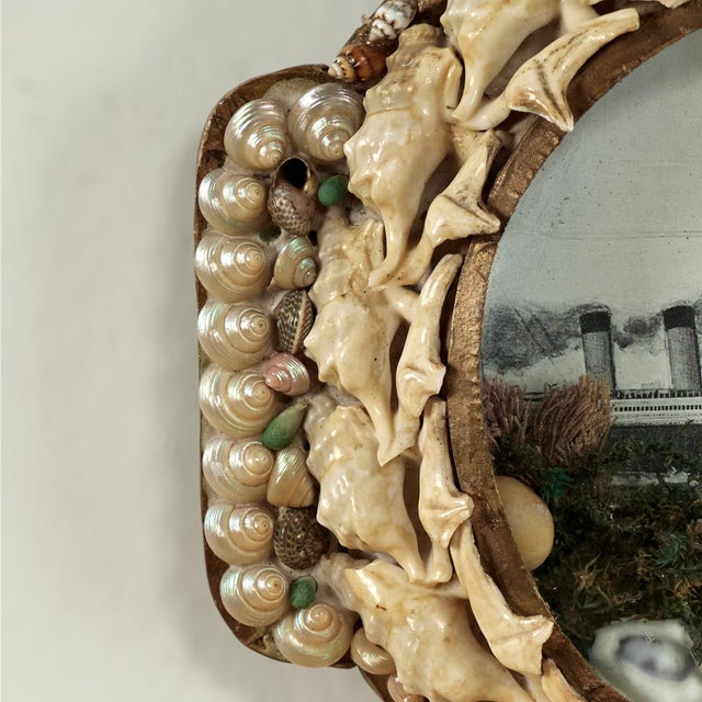 1910s Antique Sailors Valentine Commemorating the Sinking of the Titanic For Sale - Image 5 of 10