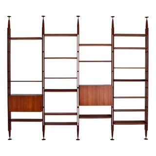 Wall Unit in Teak by Franco Albini for Poggi, 1950s For Sale