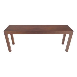 Walnut Mid Century Modern 6' Long Parsons Style Console Sofa Table Baughman MINT For Sale