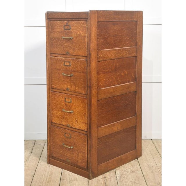 Antique Oak Filing Cabinet, 1890s For Sale - Image 10 of 12
