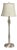 Ralph Lauren Silver Polished Nickel Candlestick Table Lamp and Linen Bell Shade For Sale