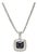 David Yurman Amethyst and Diamond Cushion Checkerboard Pendant Box Chain, Ss For Sale