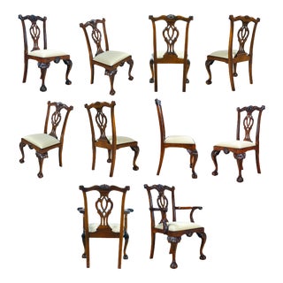 Niagara Furniture Philadelphia Chippendale Chairs, Set of 10 For Sale
