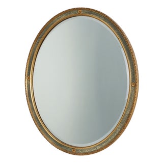 Oval Giltwood Mirror by Pieterman, the Netherlands, 1960s For Sale