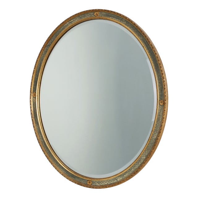 Oval Giltwood Mirror by Pieterman, the Netherlands, 1960s For Sale