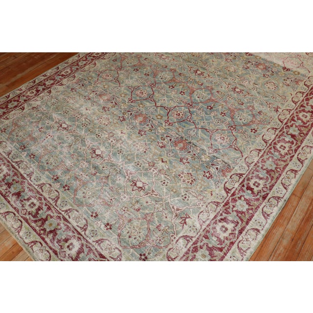 Antique Zabihi Collection Persian Isfahan Rug For Sale - Image 9 of 10